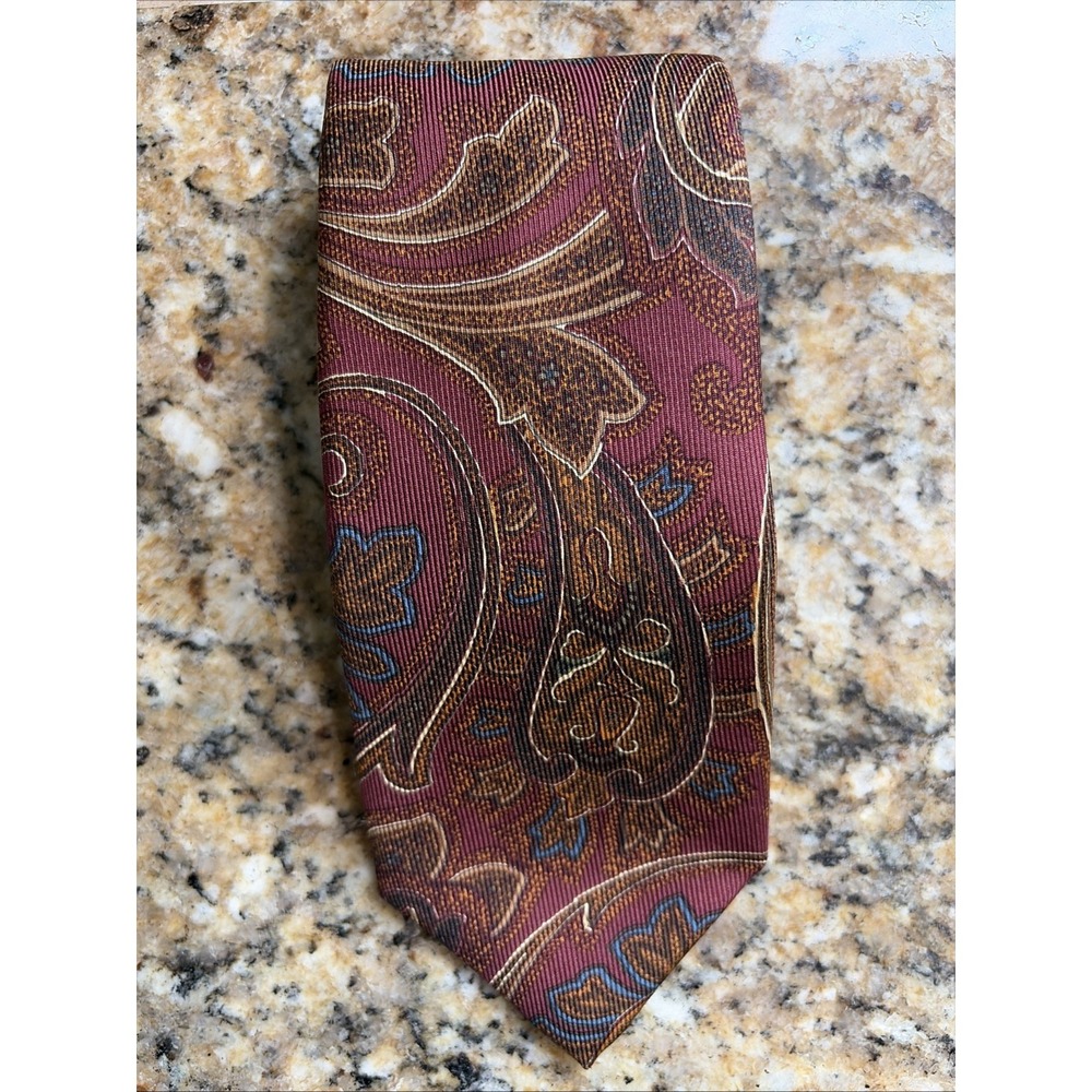 Robert Talbott Best of Class Nordstrom Rust Paisley Hand Sewn Silk Tie Accessory